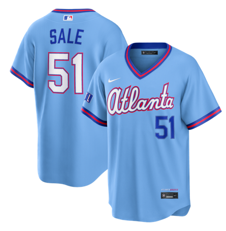 Men Atlanta Braves #51 Sale blue Nike 2026 City Connect Stadium Jersey